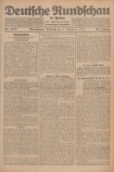 Deutsche Rundschau in Polen : früher Ostdeutsche Rundschau, Bromberger Tageblatt. Jg.49, Nr. 255 (4 November 1925) + dod.