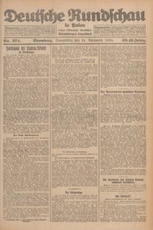 Deutsche Rundschau in Polen : früher Ostdeutsche Rundschau, Bromberger Tageblatt. Jg.32, Nr. 274 (26 November 1925) = Jg.49 + dod.
