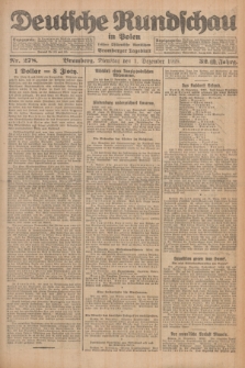 Deutsche Rundschau in Polen : früher Ostdeutsche Rundschau, Bromberger Tageblatt. Jg.32, Nr. 278 (1 Dezember 1925) = Jg.49 + dod.