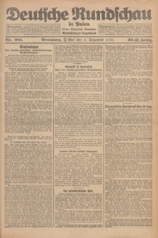 Deutsche Rundschau in Polen : früher Ostdeutsche Rundschau, Bromberger Tageblatt. Jg.32, Nr. 281 (4 Dezember 1925) = Jg.49 + dod.