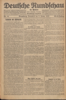 Deutsche Rundschau in Polen : früher Ostdeutsche Rundschau, Bromberger Tageblatt. Jg.33, Nr. 6 (9 Januar 1926) = Jg.50 + dod.