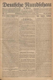 Deutsche Rundschau in Polen : früher Ostdeutsche Rundschau, Bromberger Tageblatt. Jg.33, Nr. 11 (15 Januar 1926) = Jg.50 + dod.
