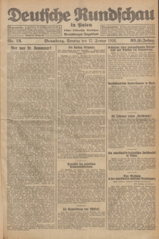 Deutsche Rundschau in Polen : früher Ostdeutsche Rundschau, Bromberger Tageblatt. Jg.33, Nr. 13 (17 Januar 1926) = Jg.50 + dod.