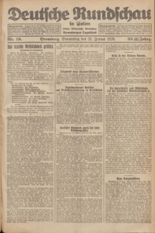 Deutsche Rundschau in Polen : früher Ostdeutsche Rundschau, Bromberger Tageblatt. Jg.33, Nr. 16 (21 Januar 1926) = Jg.50 + dod.