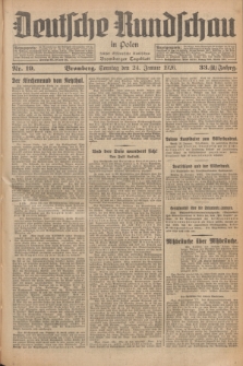 Deutsche Rundschau in Polen : früher Ostdeutsche Rundschau, Bromberger Tageblatt. Jg.33, Nr. 19 (24 Januar 1926) = Jg.50 + dod.