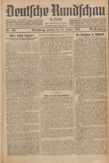 Deutsche Rundschau in Polen : früher Ostdeutsche Rundschau, Bromberger Tageblatt. Jg.33, Nr. 23 (29 Januar 1926) = Jg.50 + dod.