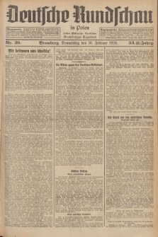 Deutsche Rundschau in Polen : früher Ostdeutsche Rundschau, Bromberger Tageblatt. Jg.33, Nr. 39 (18 Februar 1926) = Jg.50 + dod.