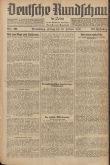 Deutsche Rundschau in Polen : früher Ostdeutsche Rundschau, Bromberger Tageblatt. Jg.33, Nr. 46 (26 Februar 1926) = Jg.50 + dod.