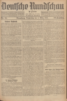 Deutsche Rundschau in Polen : früher Ostdeutsche Rundschau, Bromberger Tageblatt. Jg.33, Nr. 51 (4 März 1926) = Jg.50 + dod.