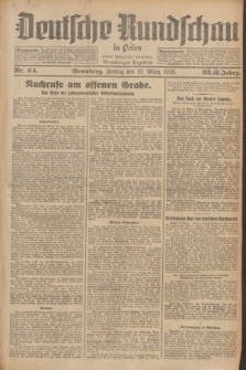 Deutsche Rundschau in Polen : früher Ostdeutsche Rundschau, Bromberger Tageblatt. Jg.33, Nr. 64 (19 März 1926) = Jg.50 + dod.