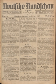 Deutsche Rundschau in Polen : früher Ostdeutsche Rundschau, Bromberger Tageblatt. Jg.33, Nr. 87 (17 April 1926) = Jg.50 + dod.