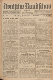 Deutsche Rundschau in Polen : früher Ostdeutsche Rundschau, Bromberger Tageblatt. Jg.33, Nr. 93 (24 April 1926) = Jg.50 + dod.