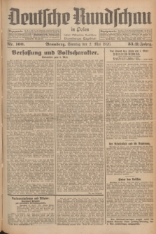 Deutsche Rundschau in Polen : früher Ostdeutsche Rundschau, Bromberger Tageblatt. Jg.33, Nr. 100 (2 Mai 1926) = Jg.50 + dod.