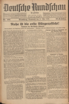 Deutsche Rundschau in Polen : früher Ostdeutsche Rundschau, Bromberger Tageblatt. Jg.33, Nr. 109 (15 Mai 1926) = Jg.50 + dod.