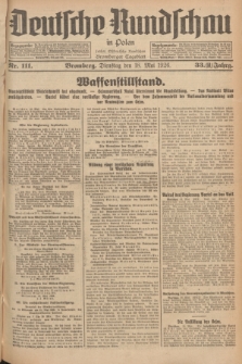 Deutsche Rundschau in Polen : früher Ostdeutsche Rundschau, Bromberger Tageblatt. Jg.33, Nr. 111 (18 Mai 1926) = Jg.50 + dod.