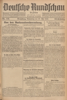 Deutsche Rundschau in Polen : früher Ostdeutsche Rundschau, Bromberger Tageblatt. Jg.33, Nr. 113 (20 Mai 1926) = Jg.50 + dod.