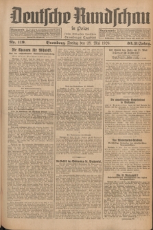 Deutsche Rundschau in Polen : früher Ostdeutsche Rundschau, Bromberger Tageblatt. Jg.33, Nr. 119 (28 Mai 1926) = Jg.50 + dod.