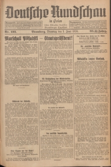 Deutsche Rundschau in Polen : früher Ostdeutsche Rundschau, Bromberger Tageblatt. Jg.33, Nr. 122 (1 Juni 1926) = Jg.50 + dod.