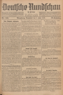 Deutsche Rundschau in Polen : früher Ostdeutsche Rundschau, Bromberger Tageblatt. Jg.33, Nr. 125 (5 Juni 1926) = Jg.50 + dod.