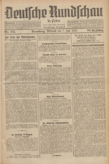 Deutsche Rundschau in Polen : früher Ostdeutsche Rundschau, Bromberger Tageblatt. Jg.33, Nr. 151 (7 Juli 1926) = Jg.50 + dod.