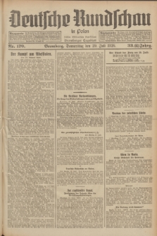 Deutsche Rundschau in Polen : früher Ostdeutsche Rundschau, Bromberger Tageblatt. Jg.33, Nr. 170 (29 Juli 1926) = Jg.50 + dod.