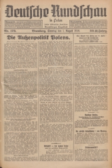 Deutsche Rundschau in Polen : früher Ostdeutsche Rundschau, Bromberger Tageblatt. Jg.33, Nr. 173 (1 August 1926) = Jg.50 + dod.