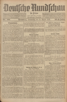 Deutsche Rundschau in Polen : früher Ostdeutsche Rundschau, Bromberger Tageblatt. Jg.33, Nr. 188 (19 August 1926) = Jg.50 + dod.