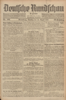 Deutsche Rundschau in Polen : früher Ostdeutsche Rundschau, Bromberger Tageblatt. Jg.33, Nr. 192 (24 August 1926) = Jg.50 + dod.
