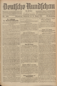 Deutsche Rundschau in Polen : früher Ostdeutsche Rundschau, Bromberger Tageblatt. Jg.33, Nr. 196 (28 August 1926) = Jg.50 + dod.
