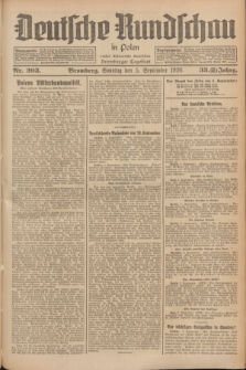 Deutsche Rundschau in Polen : früher Ostdeutsche Rundschau, Bromberger Tageblatt. Jg.33, Nr. 203 (5 September 1926) = Jg.50 + dod.