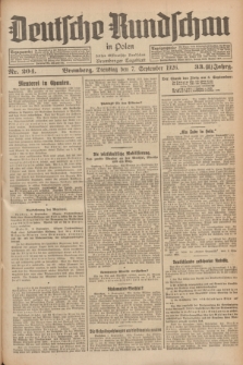 Deutsche Rundschau in Polen : früher Ostdeutsche Rundschau, Bromberger Tageblatt. Jg.33, Nr. 204 (7 September 1926) = Jg.50 + dod.