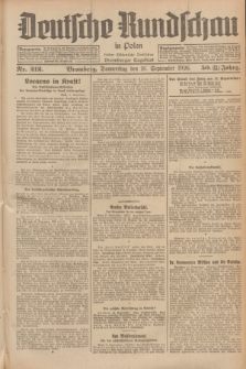 Deutsche Rundschau in Polen : früher Ostdeutsche Rundschau, Bromberger Tageblatt. Jg.50, Nr. 212 (16 September 1926) = Jg.33 + dod.