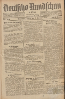 Deutsche Rundschau in Polen : früher Ostdeutsche Rundschau, Bromberger Tageblatt. Jg.50, Nr. 213 (17 September 1926) = Jg.33 + dod.