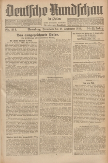 Deutsche Rundschau in Polen : früher Ostdeutsche Rundschau, Bromberger Tageblatt. Jg.50, Nr. 214 (18 September 1926) = Jg.33 + dod.