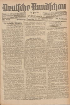 Deutsche Rundschau in Polen : früher Ostdeutsche Rundschau, Bromberger Tageblatt. Jg.50, Nr. 224 (30 September 1926) = Jg.33 + dod.
