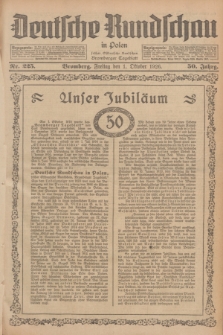 Deutsche Rundschau in Polen : früher Ostdeutsche Rundschau, Bromberger Tageblatt. Jg.33, Nr. 225 (1 Oktober 1926) = Jg.50 + dod.
