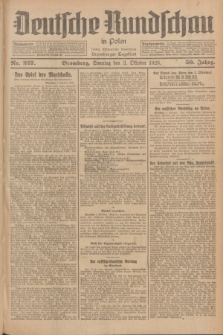 Deutsche Rundschau in Polen : früher Ostdeutsche Rundschau, Bromberger Tageblatt. Jg.50, Nr. 227 (3 Oktober 1926) + dod.