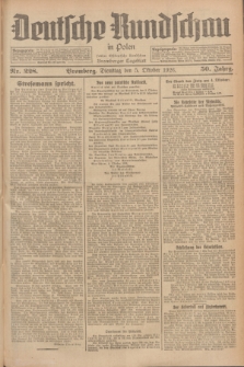Deutsche Rundschau in Polen : früher Ostdeutsche Rundschau, Bromberger Tageblatt. Jg.50, Nr. 228 (5 Oktober 1926) + dod.