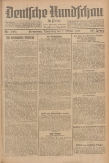 Deutsche Rundschau in Polen : früher Ostdeutsche Rundschau, Bromberger Tageblatt. Jg.50, Nr. 230 (7 Oktober 1926) + dod.