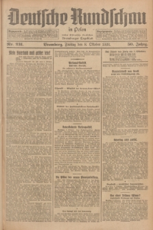 Deutsche Rundschau in Polen : früher Ostdeutsche Rundschau, Bromberger Tageblatt. Jg.50, Nr. 231 (8 Oktober 1926) + dod.