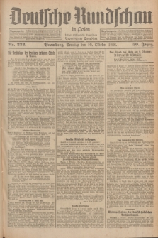 Deutsche Rundschau in Polen : früher Ostdeutsche Rundschau, Bromberger Tageblatt. Jg.50, Nr. 233 (10 Oktober 1926) + dod.