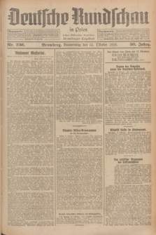 Deutsche Rundschau in Polen : früher Ostdeutsche Rundschau, Bromberger Tageblatt. Jg.50, Nr. 236 (14 Oktober 1926) + dod.