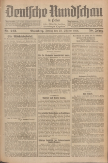 Deutsche Rundschau in Polen : früher Ostdeutsche Rundschau, Bromberger Tageblatt. Jg.50, Nr. 243 (22 Oktober 1926) + dod.