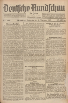 Deutsche Rundschau in Polen : früher Ostdeutsche Rundschau, Bromberger Tageblatt. Jg.50, Nr. 253 (4 November 1926) + dod.
