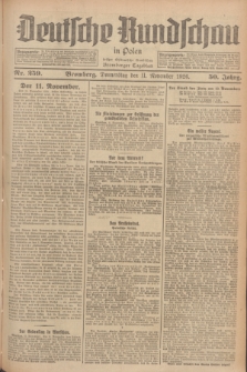 Deutsche Rundschau in Polen : früher Ostdeutsche Rundschau, Bromberger Tageblatt. Jg.50, Nr. 259 (11 November 1926) + dod.