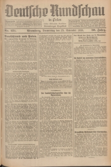 Deutsche Rundschau in Polen : früher Ostdeutsche Rundschau, Bromberger Tageblatt. Jg.50, Nr. 271 (25 November 1926) + dod.