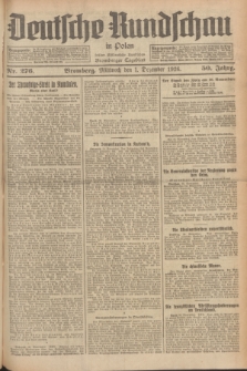 Deutsche Rundschau in Polen : früher Ostdeutsche Rundschau, Bromberger Tageblatt. Jg.50, Nr. 276 (1 Dezember 1926) + dod.