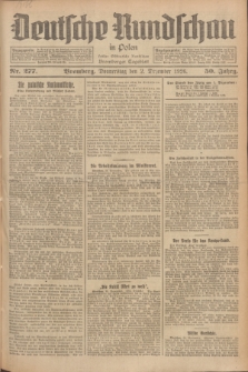 Deutsche Rundschau in Polen : früher Ostdeutsche Rundschau, Bromberger Tageblatt. Jg.50, Nr. 277 (2 Dezember 1926) + dod.
