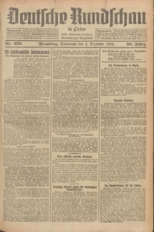 Deutsche Rundschau in Polen : früher Ostdeutsche Rundschau, Bromberger Tageblatt. Jg.50, Nr. 279 (4 Dezember 1926) + dod.