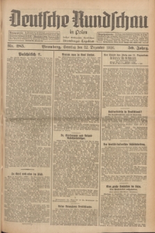 Deutsche Rundschau in Polen : früher Ostdeutsche Rundschau, Bromberger Tageblatt. Jg.50, Nr. 285 (12 Dezember 1926) + dod.